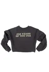 Lazy J Ranch Women's Freedom Cropped Sweatshirt Pepper