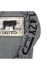 Lazy J Heather Grey Iron Hide Pullover Hoodie