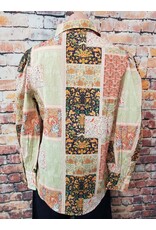 Oakley Sage Orange Patchwork Top