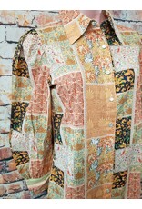 Oakley Sage Orange Patchwork Top