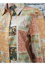 Oakley Sage Orange Patchwork Top