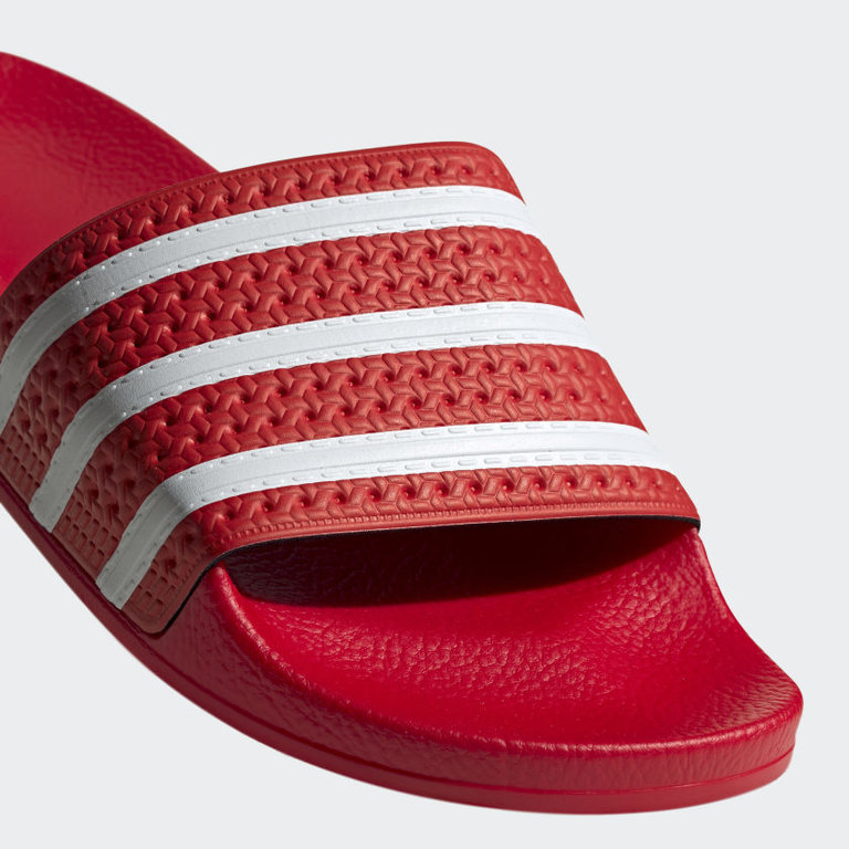 adilette slides red