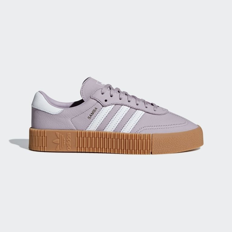 white adidas sambarose