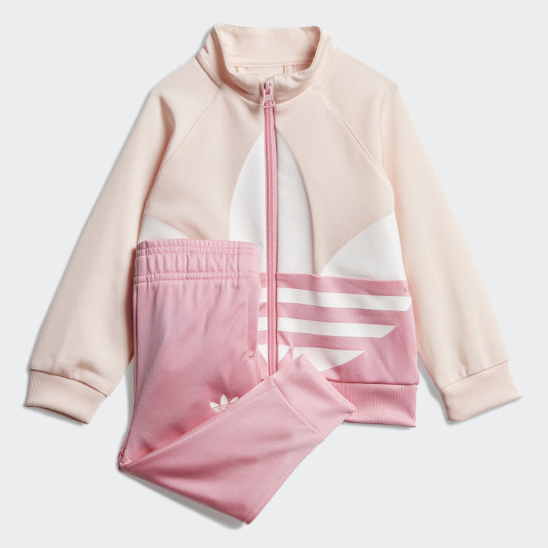 youth adidas tracksuit pink