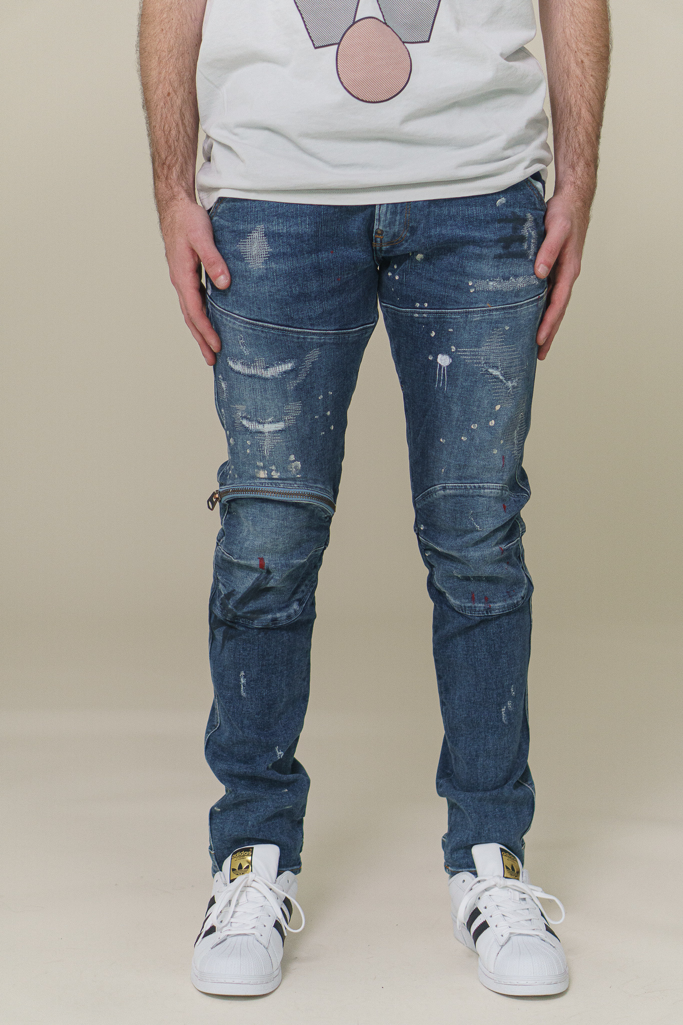 g star 5620 3d zip knee skinny jeans