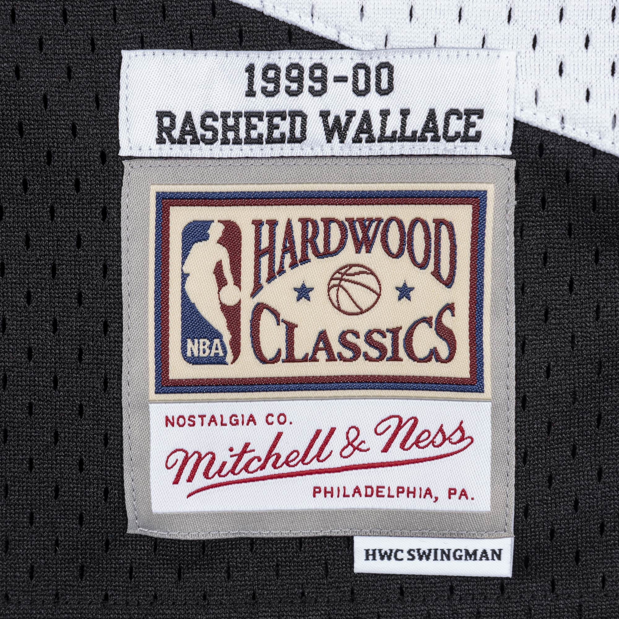 Men's Mitchell & Ness Rasheed Wallace Black Portland Trail Blazers 1999-00  Hardwood Classics Swingman Jersey