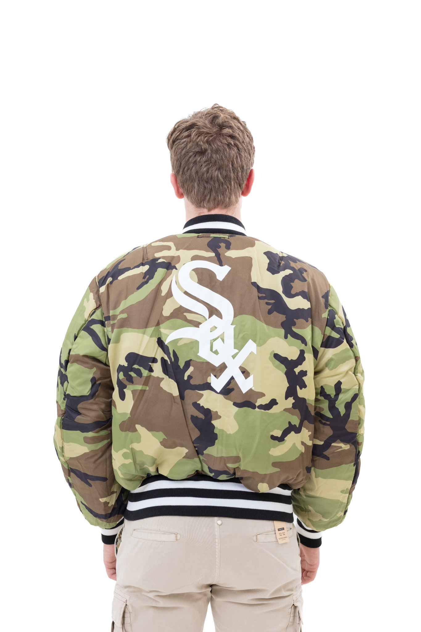 Shop New Era Chicago White Sox Alpha Industries MA-1 Bomber Jacket 13026035  black