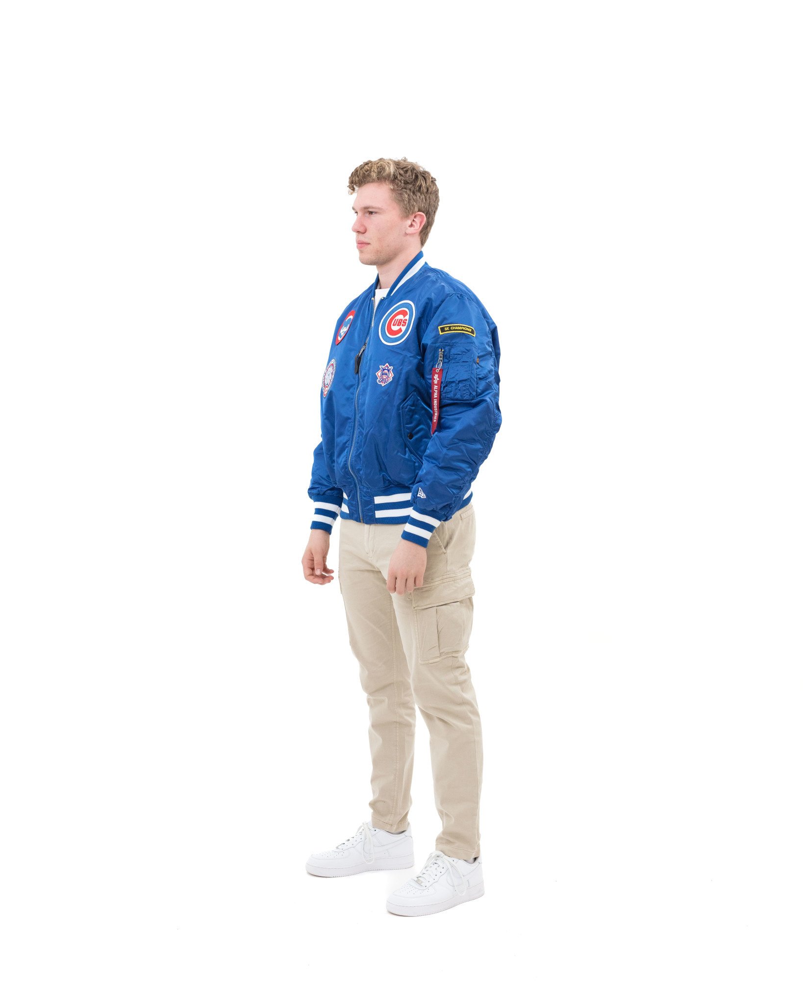 ALPHA INDUSTRIES x CHICAGO CUBS Shop this one of a kind bomber jacket along  with the rest of the collection. Available online now! Link in…