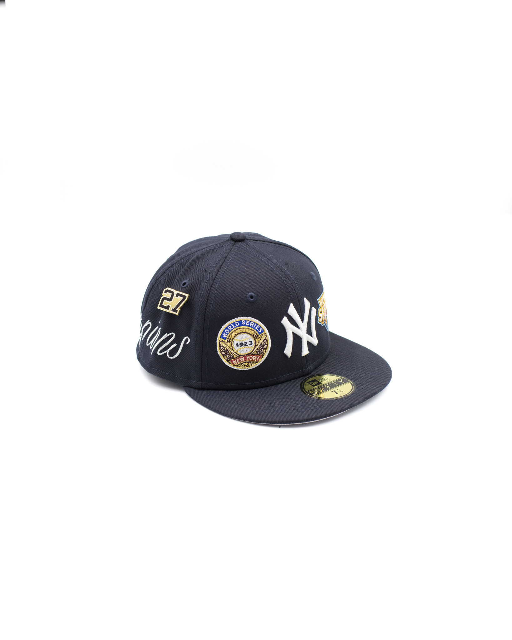 New York Yankees New Era Historic World Series Champions 59FIFTY Fitted Hat  - Navy