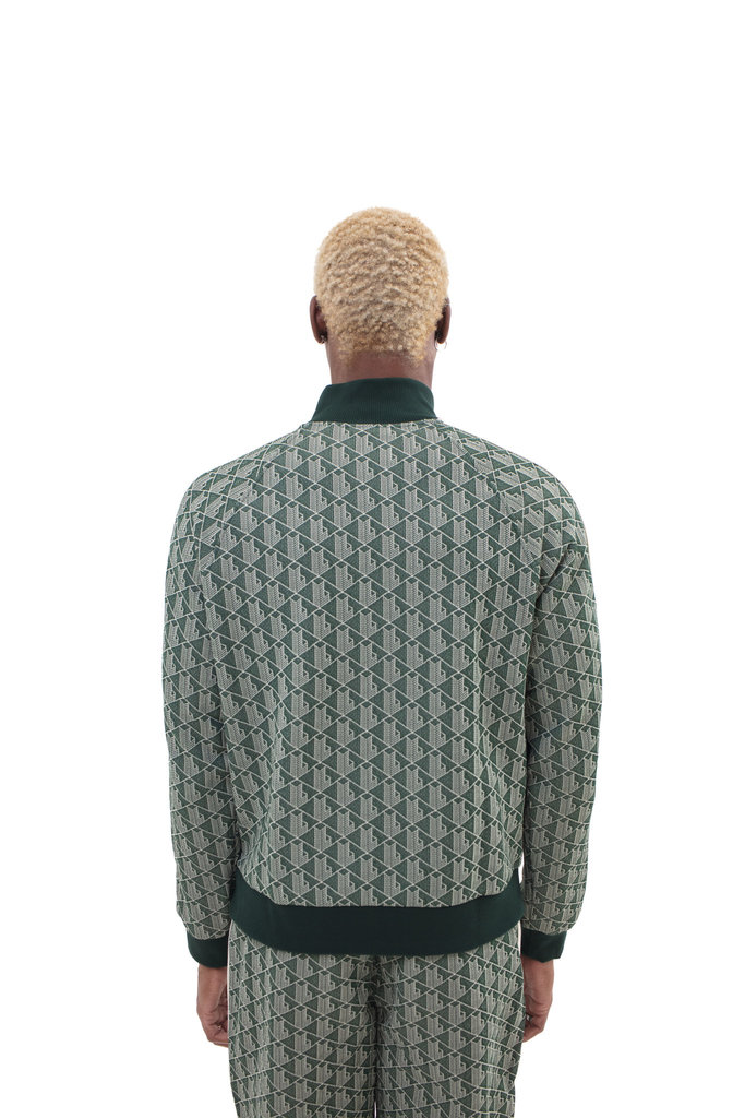 Lacoste Lacoste AOP Monogram Full-Zip Sweater