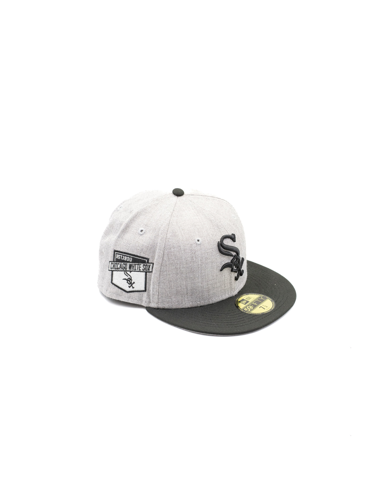 Chicago White Sox New Era All Black With White Batterman Logo 59FIFTY  Fitted Hat