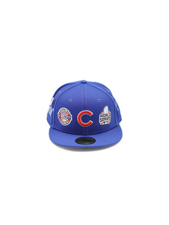 New Era CHICAGO CUBS 2016 World Series Side Patch 5950 Fitted Hat, blue