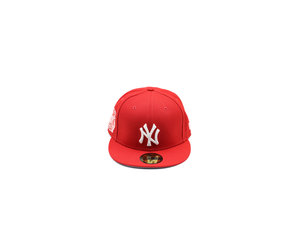 Shop New Era 59Fifty New York Yankees Side Patch Fitted Hat 60291328-ERA  red