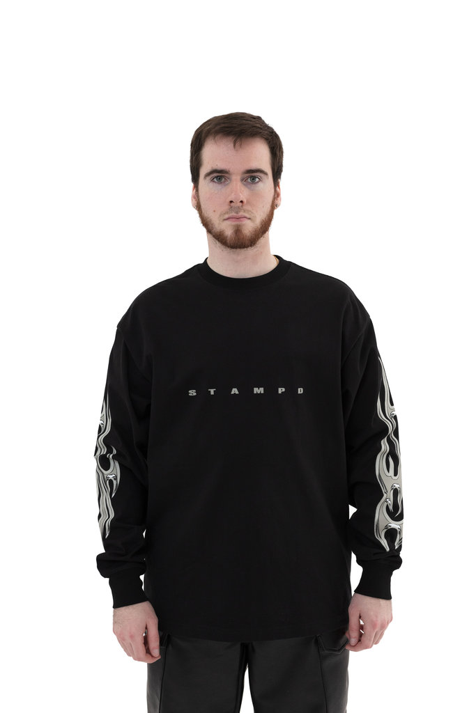 Stampd StampD Chrome Flame LS Relaxed Tee