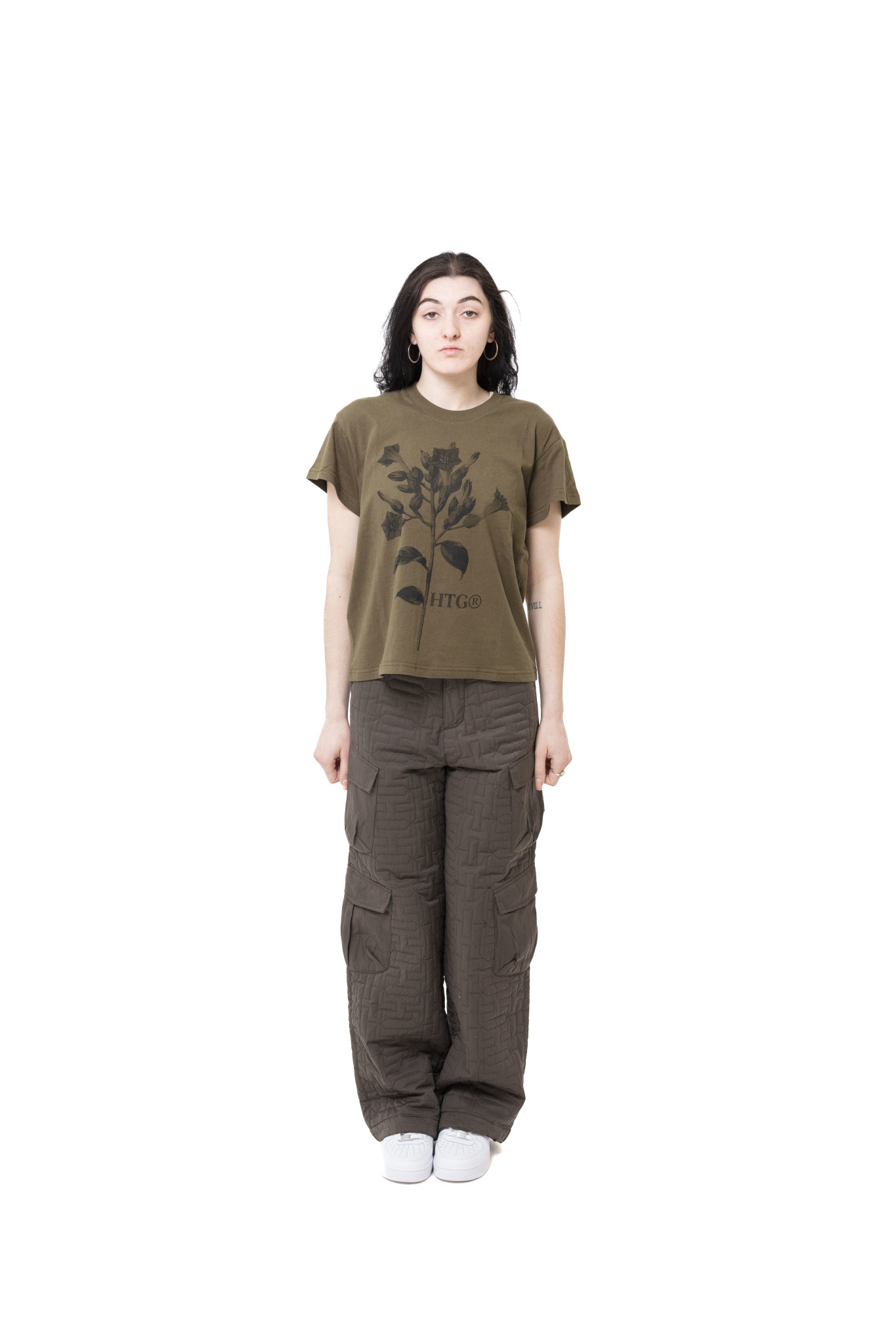 Wmns Honor The Gift H Quilted Cargo Pant 'Grey|WHTG230113|Top