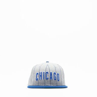 New Era New Era Chicago Cubs Heather Pinstripe Fitted 'Heather Grey'