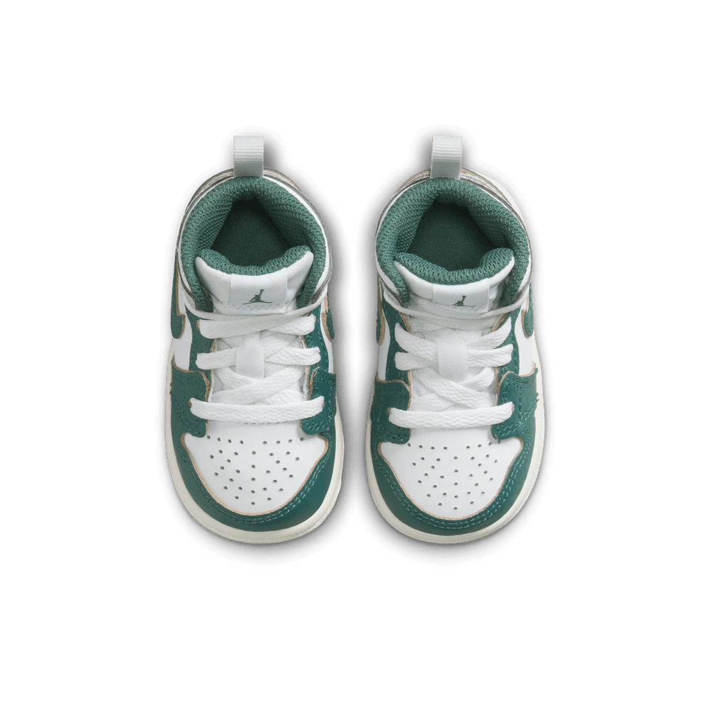 TD Air Jordan 1 Mid SE 'WHT/Oxidized GRN-Sail-NEU Grey TD Air Jordan 1 Mid SE 'WHT/Oxidized GRN-Sail-NEU Grey