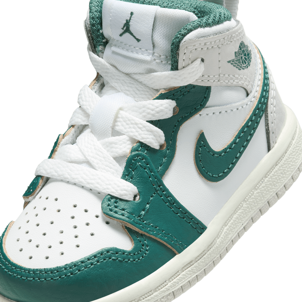 TD Air Jordan 1 Mid SE 'WHT/Oxidized GRN-Sail-NEU Grey TD Air Jordan 1 Mid SE 'WHT/Oxidized GRN-Sail-NEU Grey