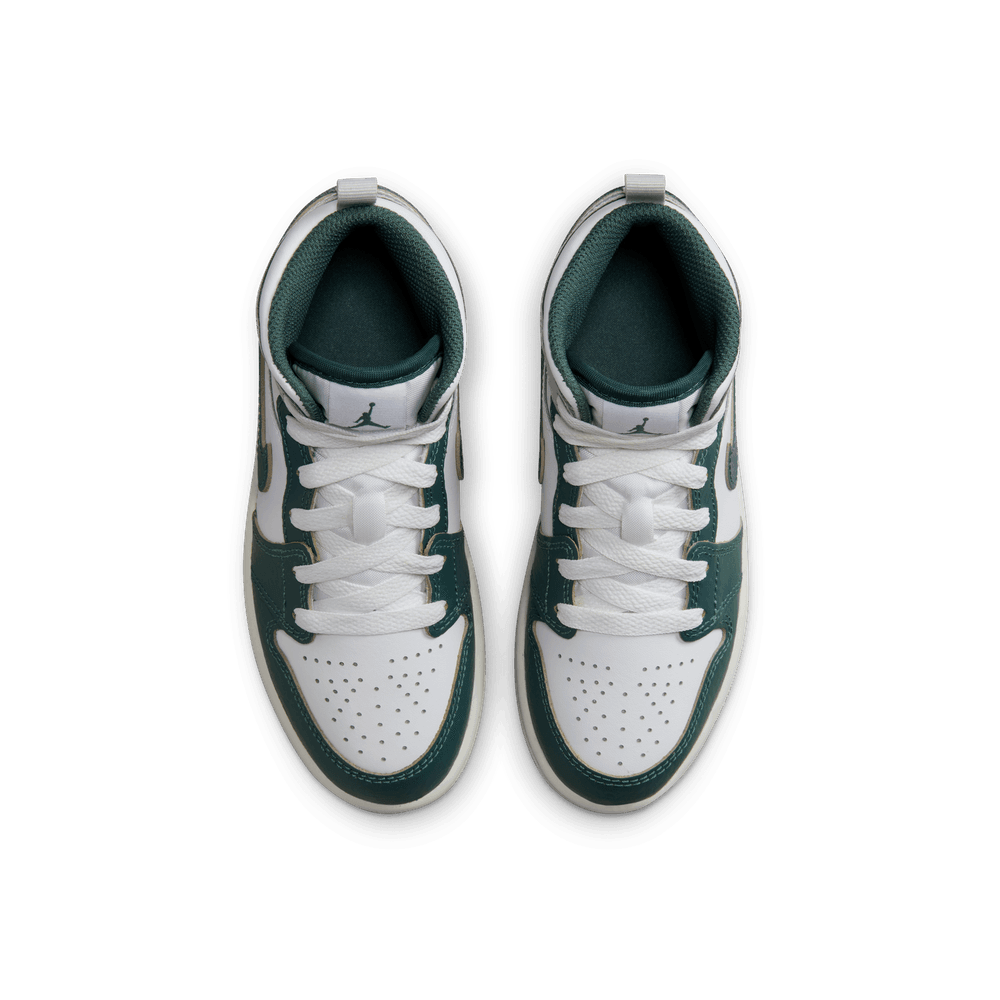 PS Air Jordan 1 Mid SE 'WHT/Oxidized GRN-Sail-NRU GRY|FQ8087 PS Air Jordan 1 Mid SE 'WHT/Oxidized GRN-Sail-NRU GRY|FQ8087