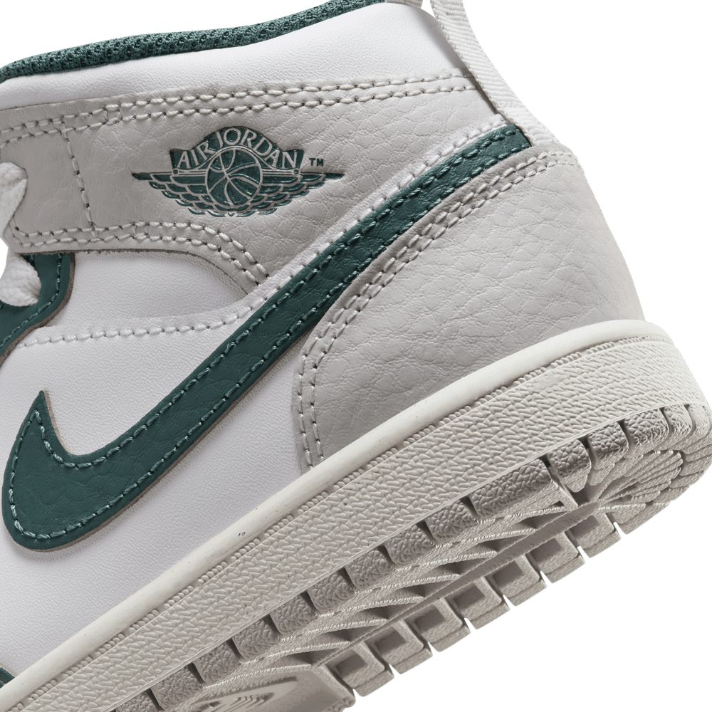 PS Air Jordan 1 Mid SE 'WHT/Oxidized GRN-Sail-NRU GRY|FQ8087 PS Air Jordan 1 Mid SE 'WHT/Oxidized GRN-Sail-NRU GRY|FQ8087