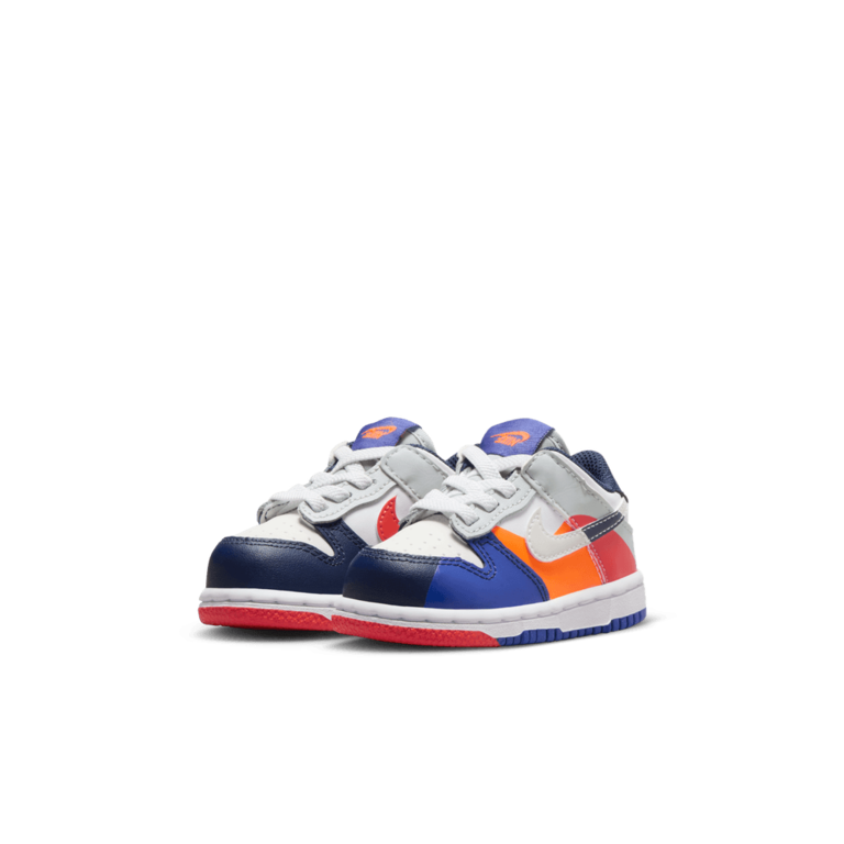 TD Nike Dunk Low 'White/White-Light Silver-Midnight Navy