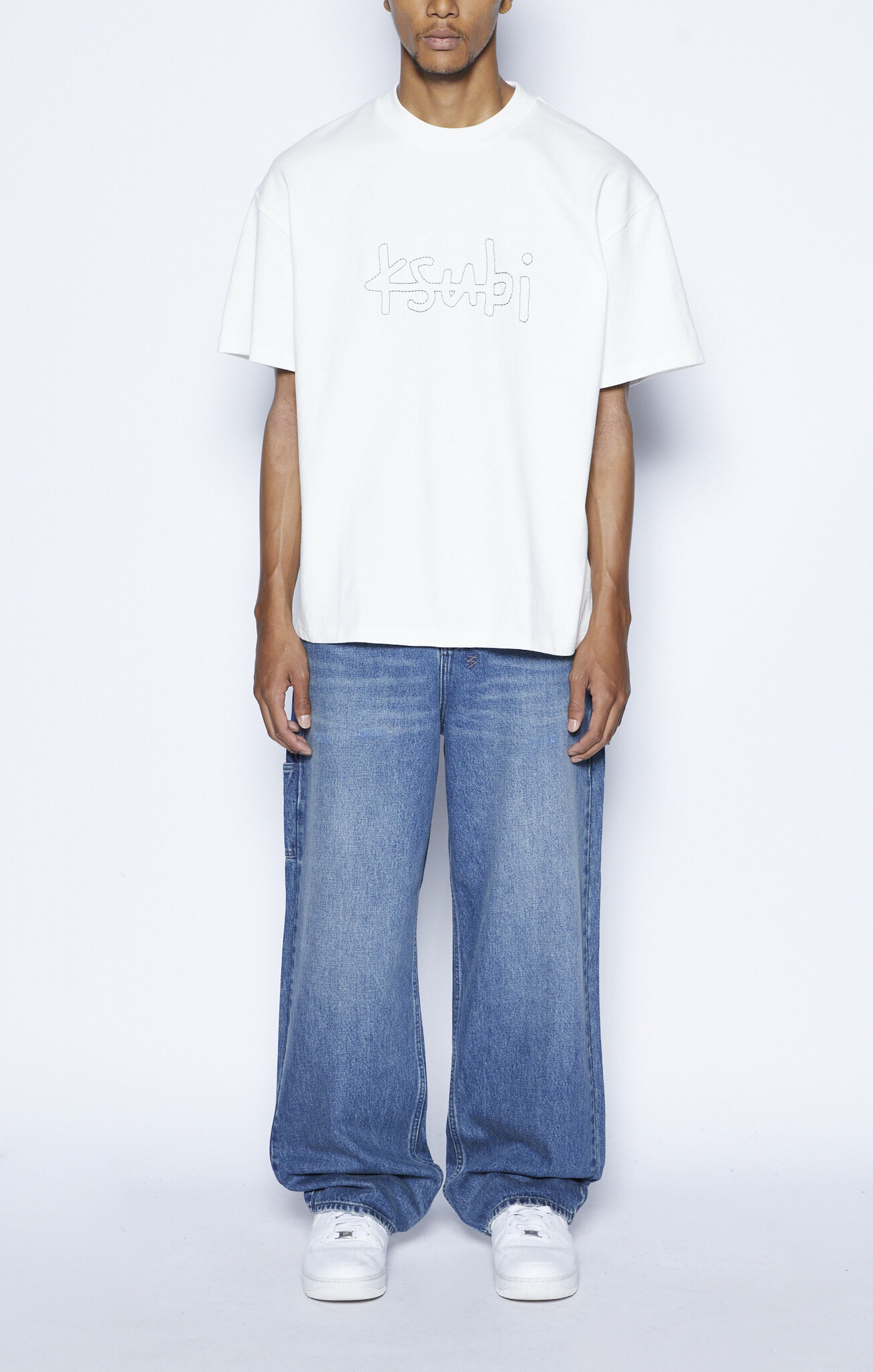 Ksubi Stitched Up Ekcess Tee 'Vintage White|MFA24TE020-010 Ksubi Stitched Up Ekcess Tee 'Vintage White|MFA24TE020-010