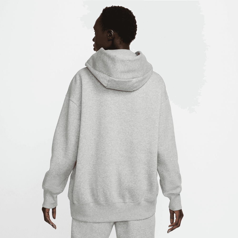 Wmns Nike SPW PHX FLC OVS PO Hoodie 'Dk GRY Heather/Sail