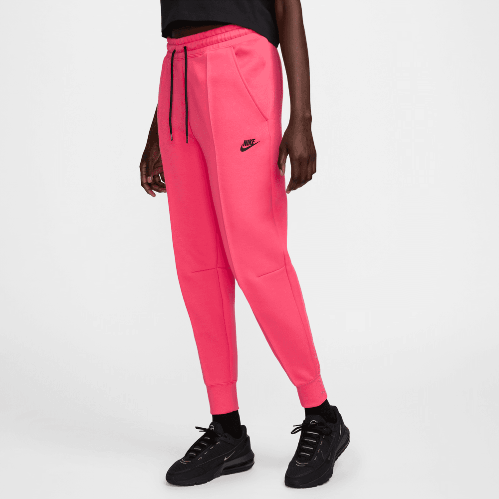Wmns Nike SPW Tech FLC Mid Rise JOG Aster Pink Black FB8330 629 TF Top Fashion