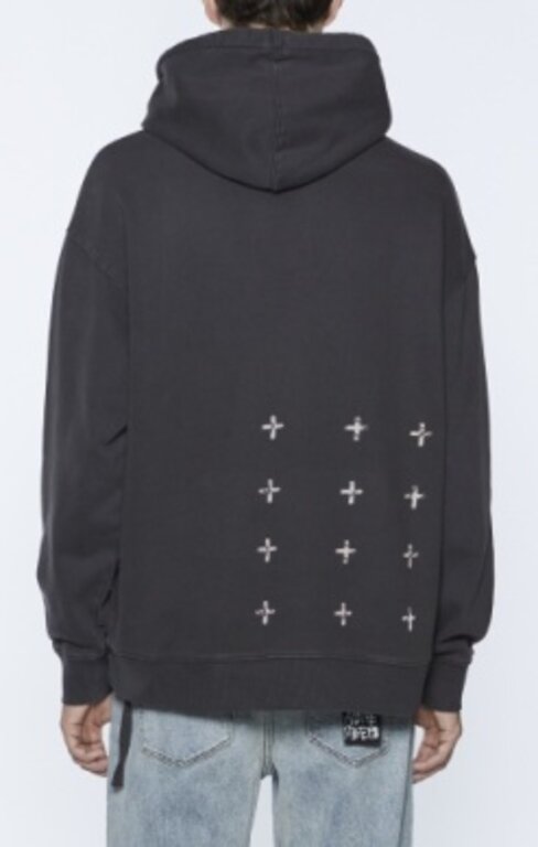 Ksubi Dug Out Biggie Hoodie 'Faded Black|MFA24FL017-001|Top