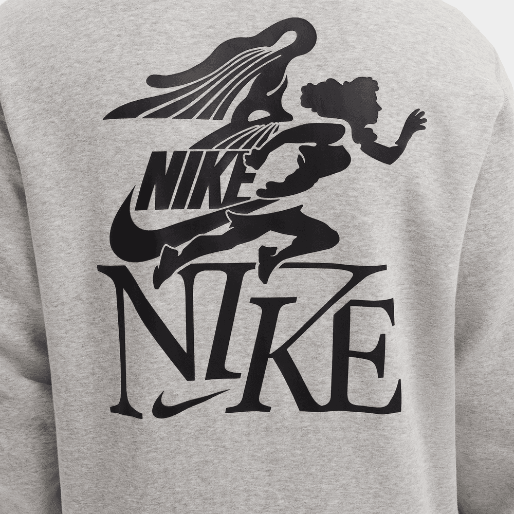 Nike Sportswear Club Hoodie 'Dk Grey HTH/Lt SMK Grey/BLK Nike Sportswear Club Hoodie 'Dk Grey HTH/Lt SMK Grey/BLK