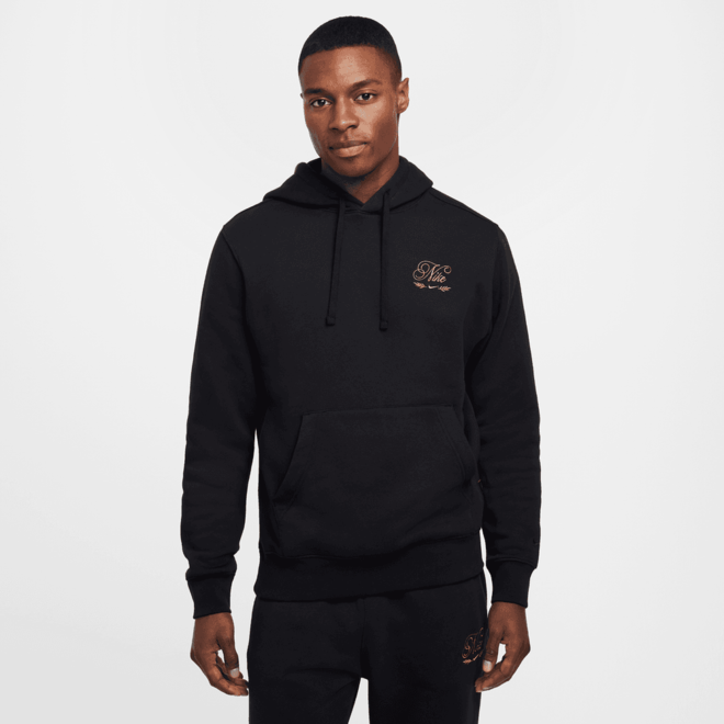 Nike Sportswear Club Hoodie 'Dk Grey HTH/Lt SMK Grey/BLK Nike Sportswear Club Hoodie 'Dk Grey HTH/Lt SMK Grey/BLK