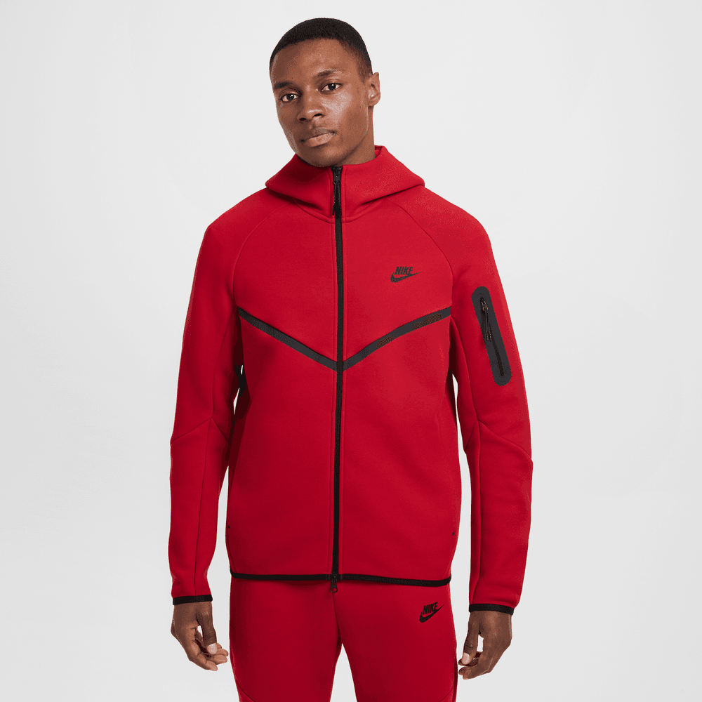 Nike Tech Full Zip Windrunner Hoodie Gym Red Black HV0949 687 TF Top Fashion