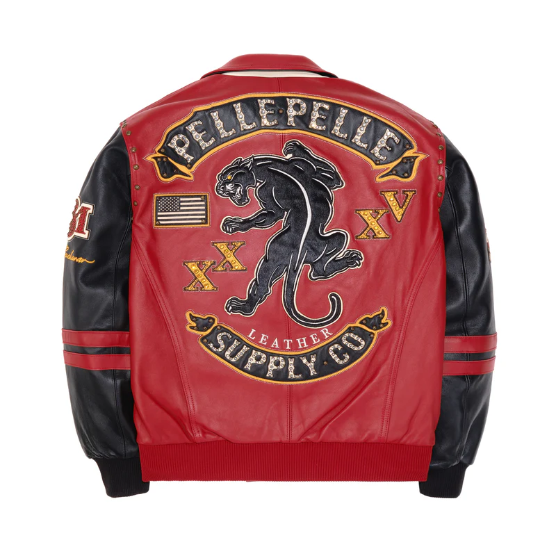 Pelle Pelle Panther Jacket 'Black/Red|324-37505-CBM|Top Pelle Pelle Panther Jacket 'Black/Red|324-37505-CBM|Top
