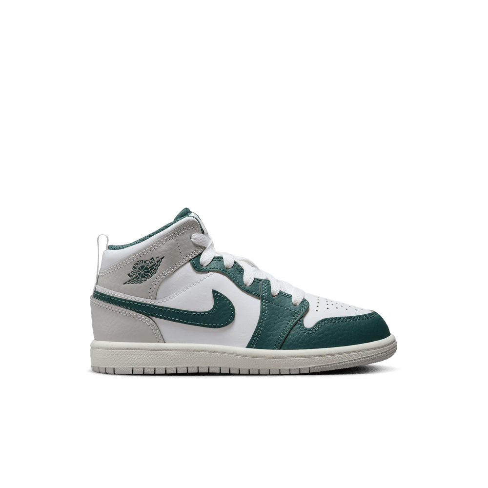 PS Air Jordan 1 Mid SE 'WHT/Oxidized GRN-Sail-NRU GRY|FQ8087 PS Air Jordan 1 Mid SE 'WHT/Oxidized GRN-Sail-NRU GRY|FQ8087