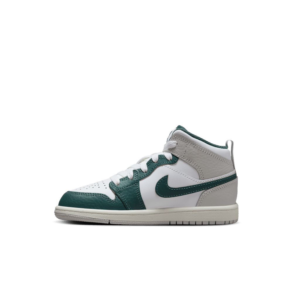 PS Air Jordan 1 Mid SE 'WHT/Oxidized GRN-Sail-NRU GRY|FQ8087 PS Air Jordan 1 Mid SE 'WHT/Oxidized GRN-Sail-NRU GRY|FQ8087