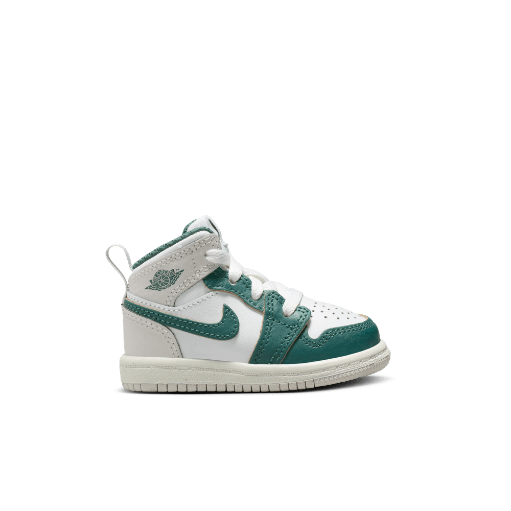 TD Air Jordan 1 Mid SE 'WHT/Oxidized GRN-Sail-NEU Grey TD Air Jordan 1 Mid SE 'WHT/Oxidized GRN-Sail-NEU Grey