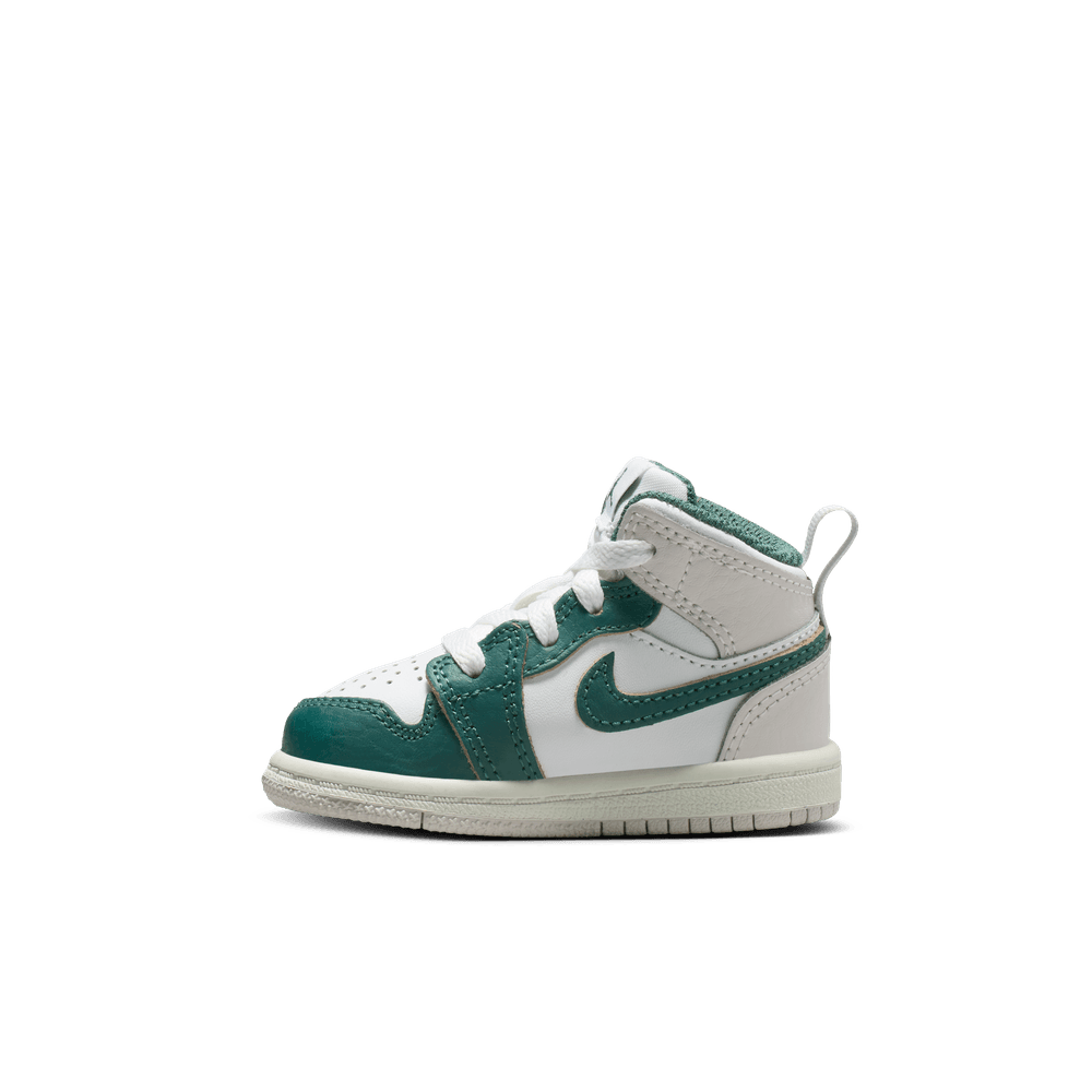 PS Air Jordan 1 Mid SE 'WHT/Oxidized GRN-Sail-NRU GRY|FQ8087