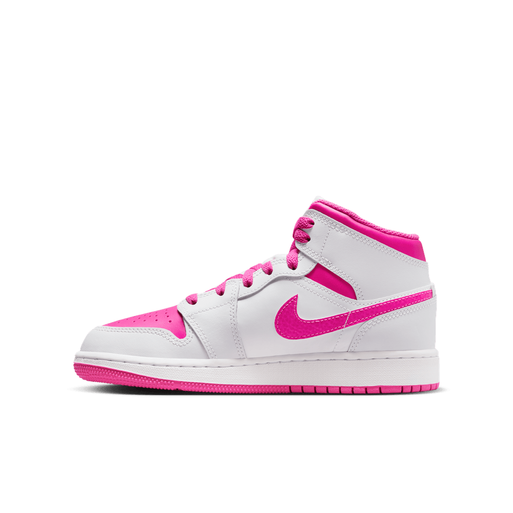 GS Air Jordan 1 Mid 'Iris Whisper/Fire Pink-WHT|FD8780-500 GS Air Jordan 1 Mid 'Iris Whisper/Fire Pink-WHT|FD8780-500