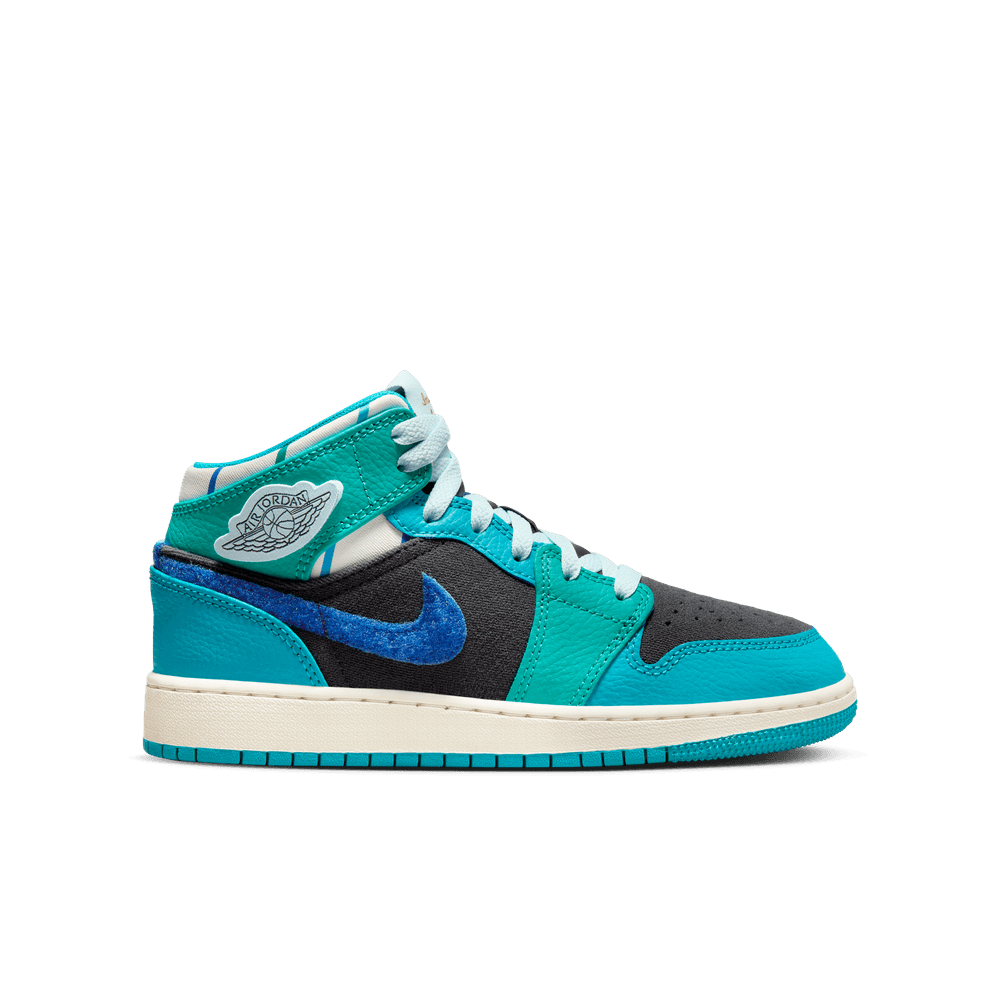 GS Air Jordan 1 Mid SS Anthracite Glacier Blue Aquatone FJ9482 004 TF Top Fashion