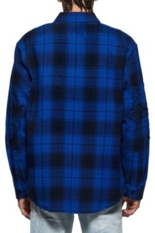 Purple Brand Purple Brand Plaid Flannel Shirt
