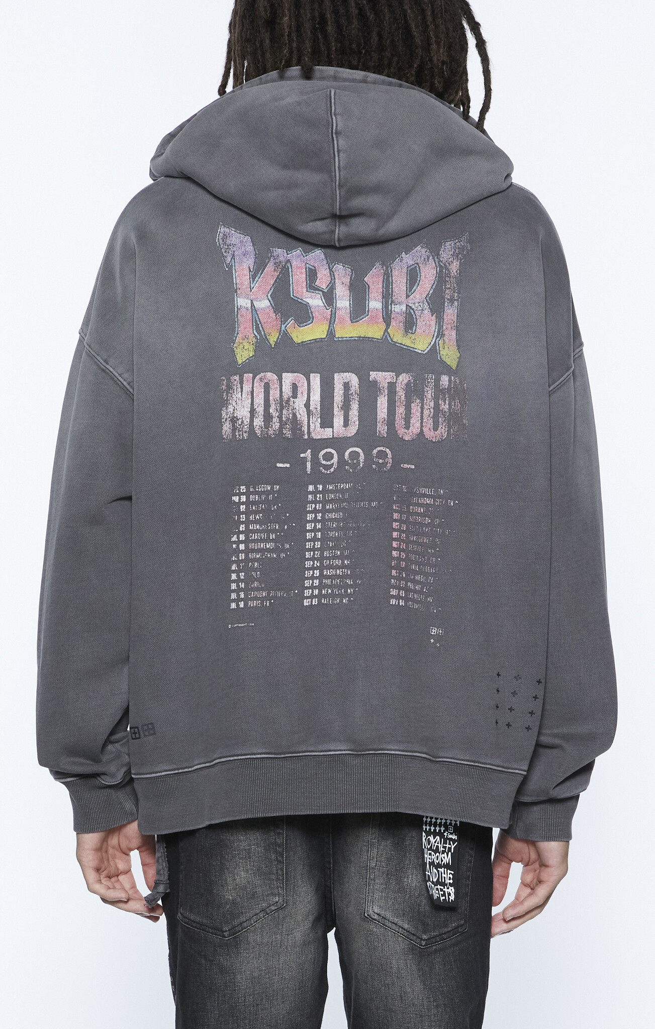 品格漂う定番◆Ksubi 1999 Ekcess Hoodie◆洒落感ある黒フーディ Eagle Ekcess Faded Black Hoodie | Ksubi ++