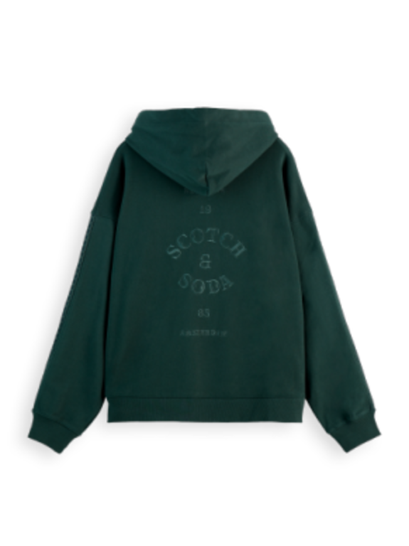 Scotch & Soda S&S Rib Insert Full-Zip Hoodie