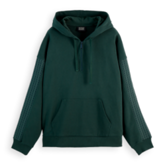 Scotch & Soda S&S Rib Insert Full-Zip Hoodie