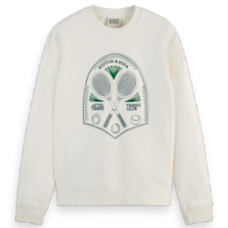 Scotch & Soda S&S Embroidered Chest Artwork Crewneck