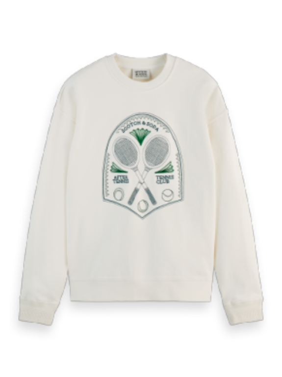 Scotch & Soda S&S Embroidered Chest Artwork Crewneck