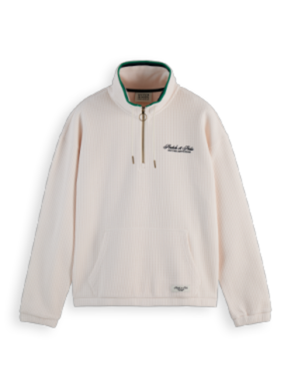 Scotch & Soda S&S Waffle Half-Zip Sweatshirt