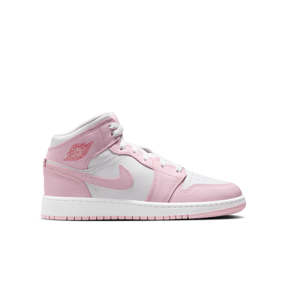 靴 Nike GS AirJordan 1 Mid Medium Soft Pink Nike GS AirJordan1 Mid