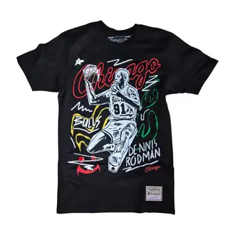 Mitchell & Ness M&N Chicago Bulls Dennis Rodman Chalked Up Tee