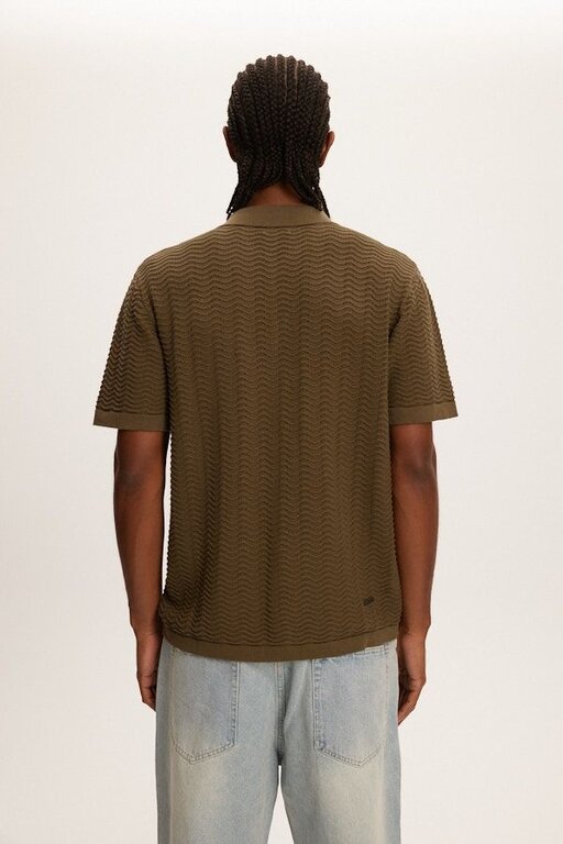 Kuwalla Kuwalla Wave Knit Polo Shirt