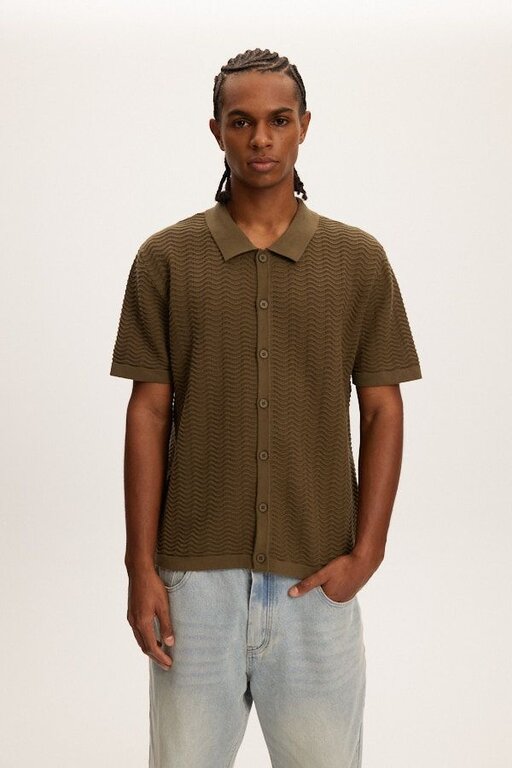Kuwalla Kuwalla Wave Knit Polo Shirt